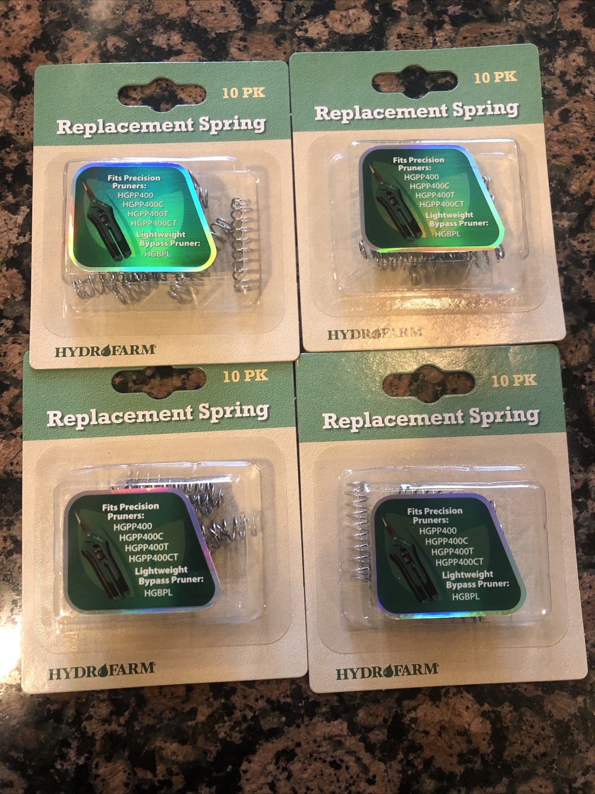 4x Hydrofarm Replacements Spring, 10 Pieces Per Pack NEW