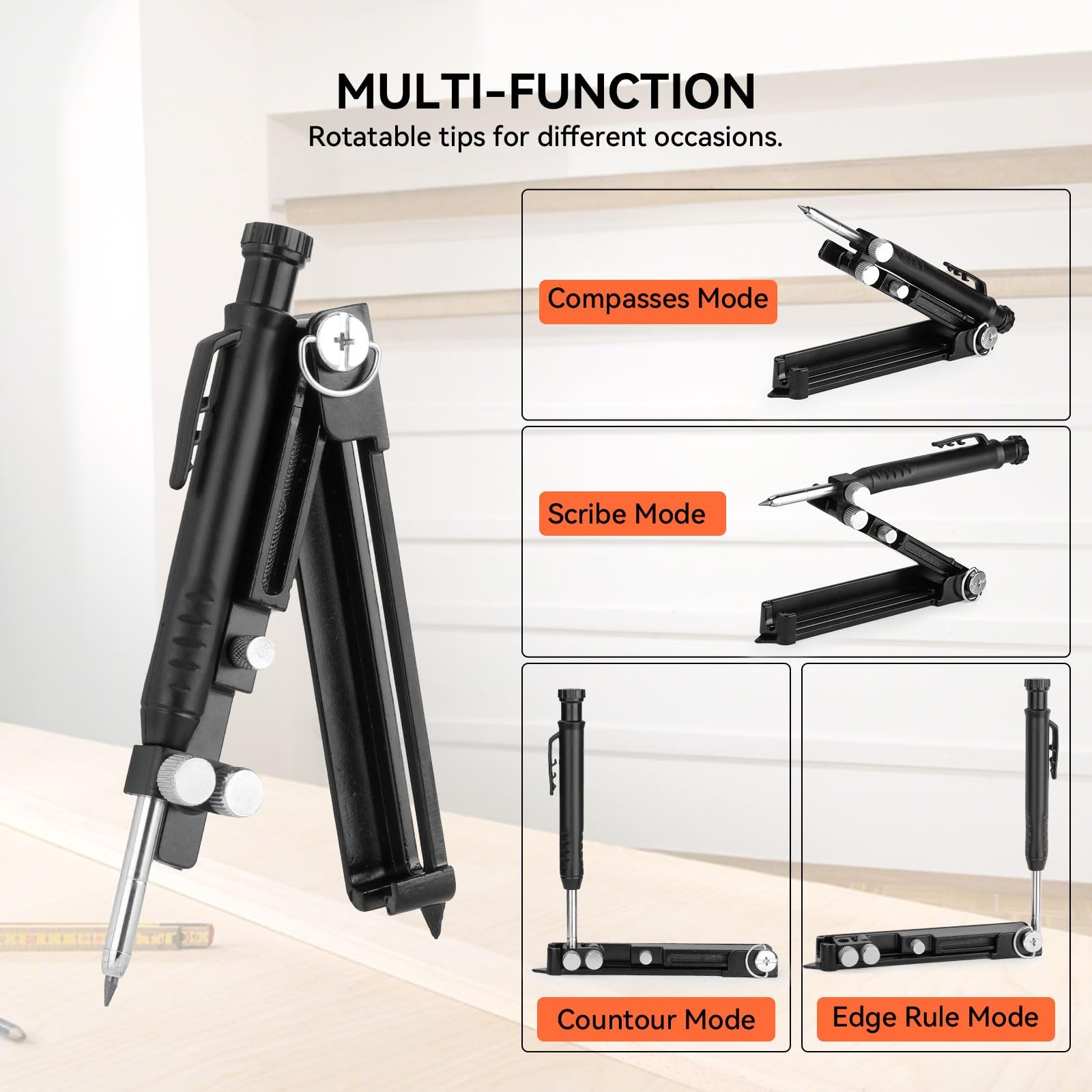 MultiFunction Aluminum Alloy Scribing Tool Deep Hole Pencil Line Maker