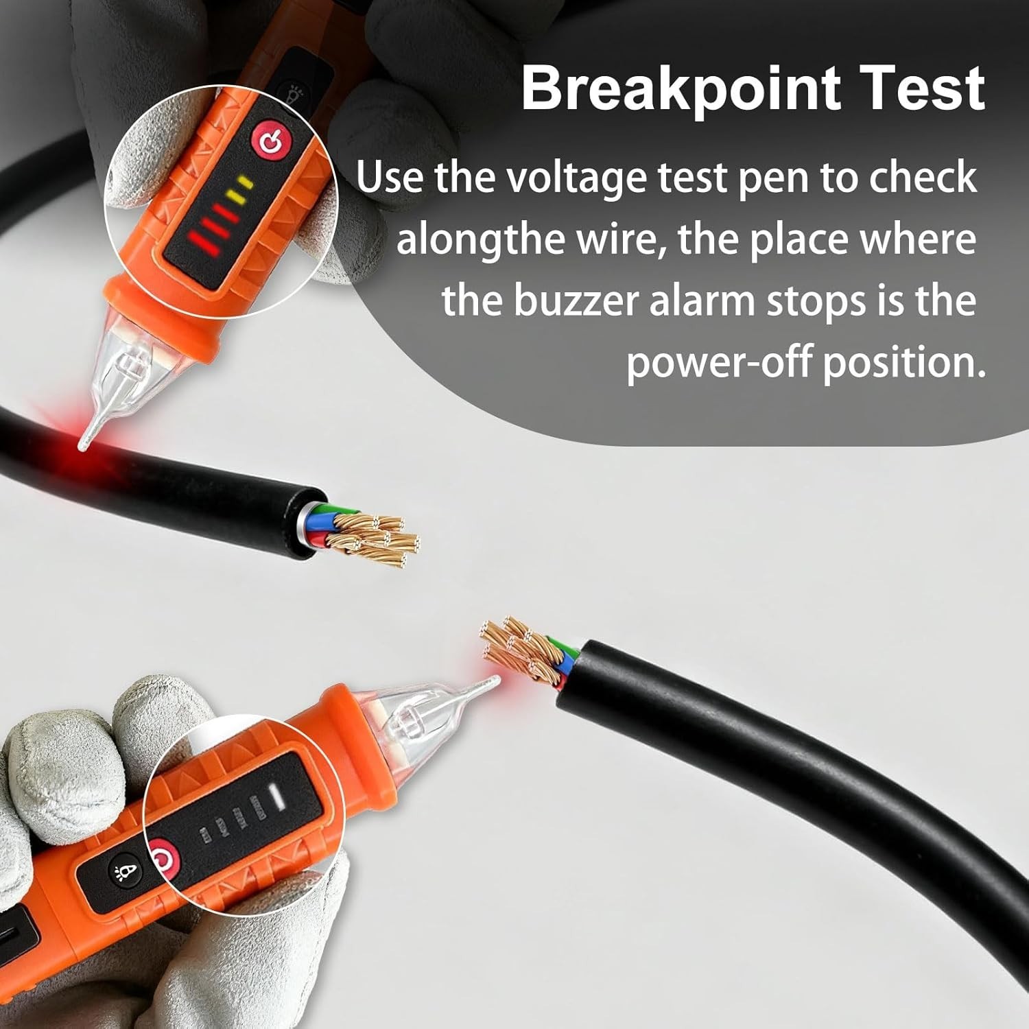 Smart Voltage Tester: 3-Range Non-Contact Detector with Compact Design & Alarm
