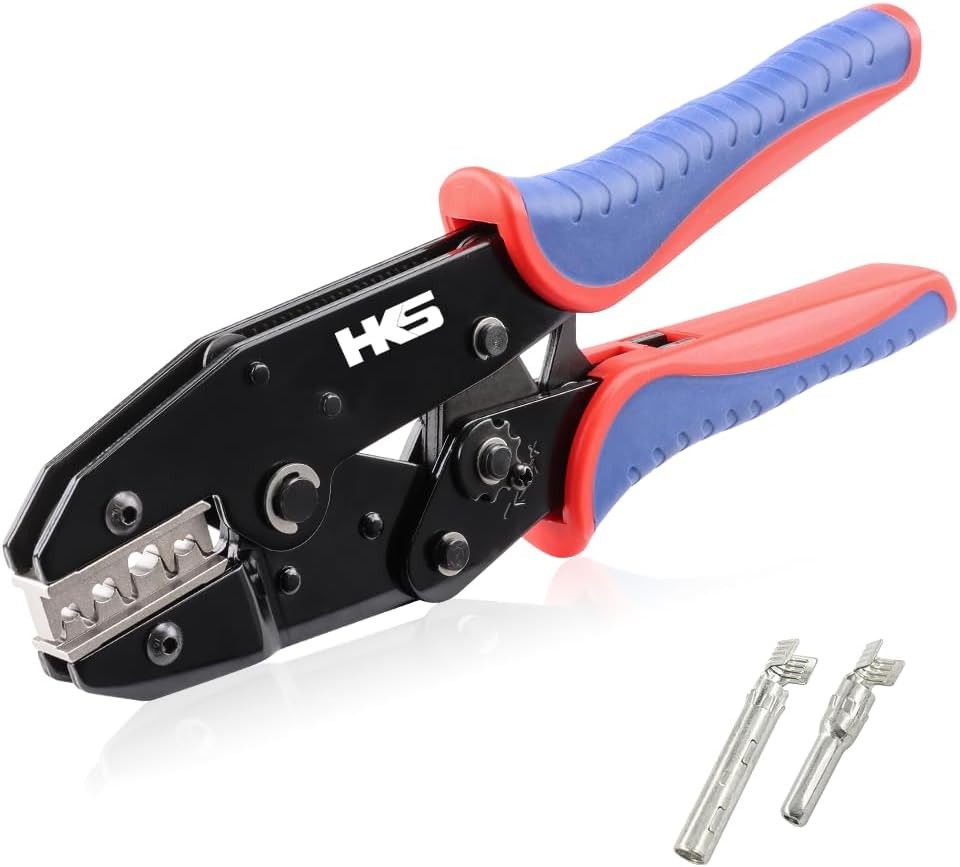 Crimping Tool for Solar PV Cable Connectors - Ratcheting Wire Crimpers - AWG 14-