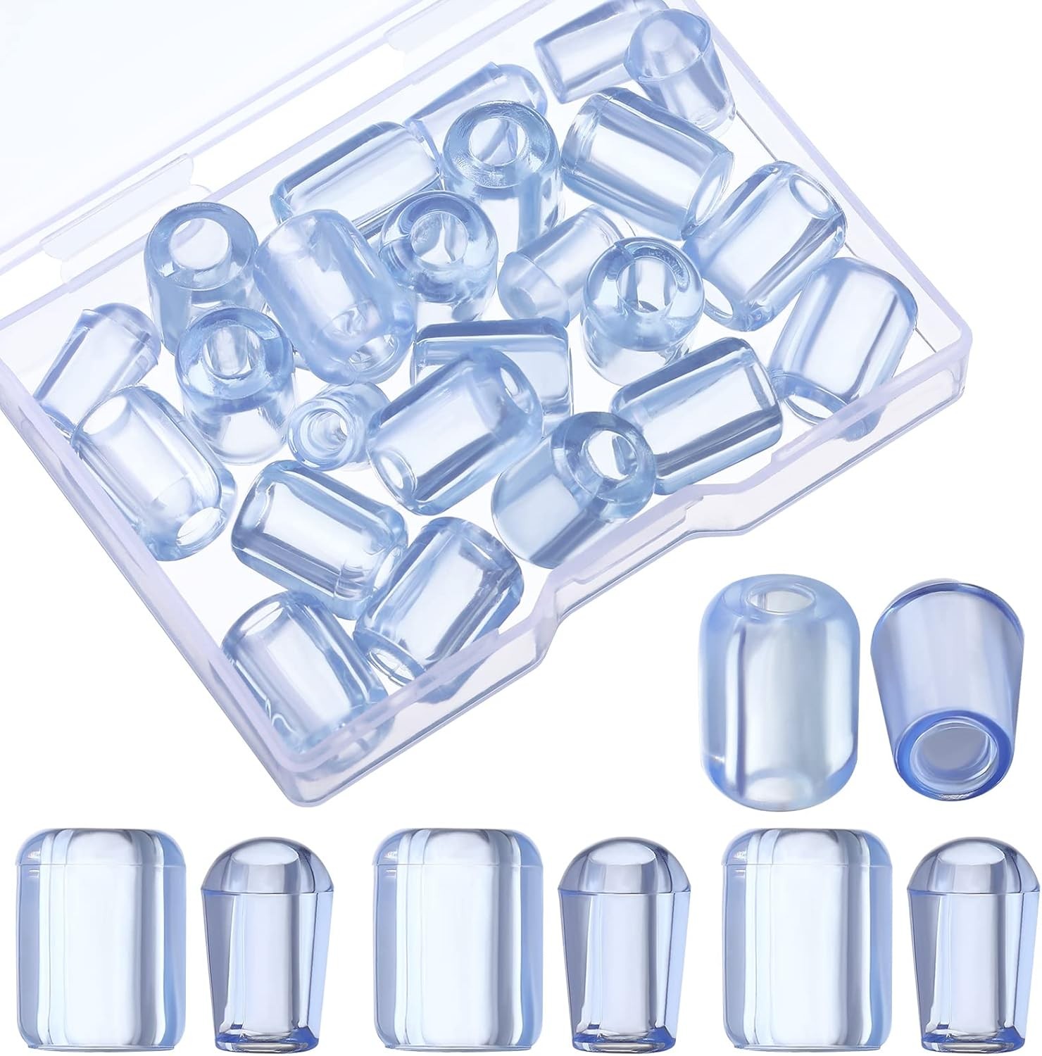 60 Packs Kitchen Sink Rack Feet Rubber Feet for Sink Grid Plastic Grate Protecto