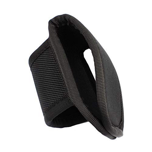 Open Top Compact Light Pouch for Duty Belt, D Cell Flashlight Black