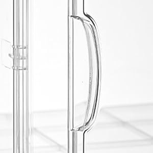 Pastry Display Case，4-Tier Adjustable Clear Bread Stora with Magnetic