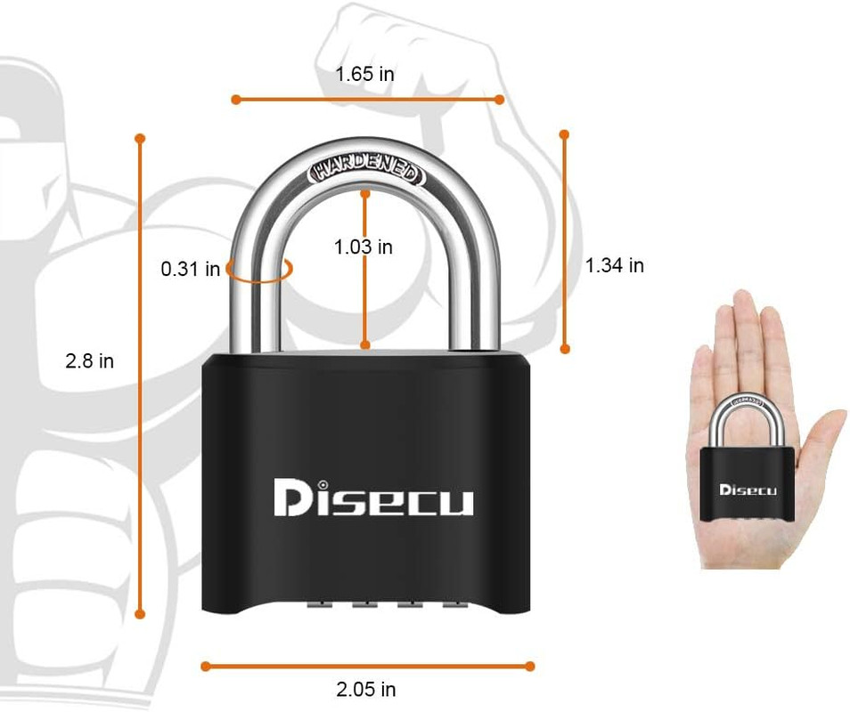 1 Pack Heavy Duty 4 Digit Combination Lock