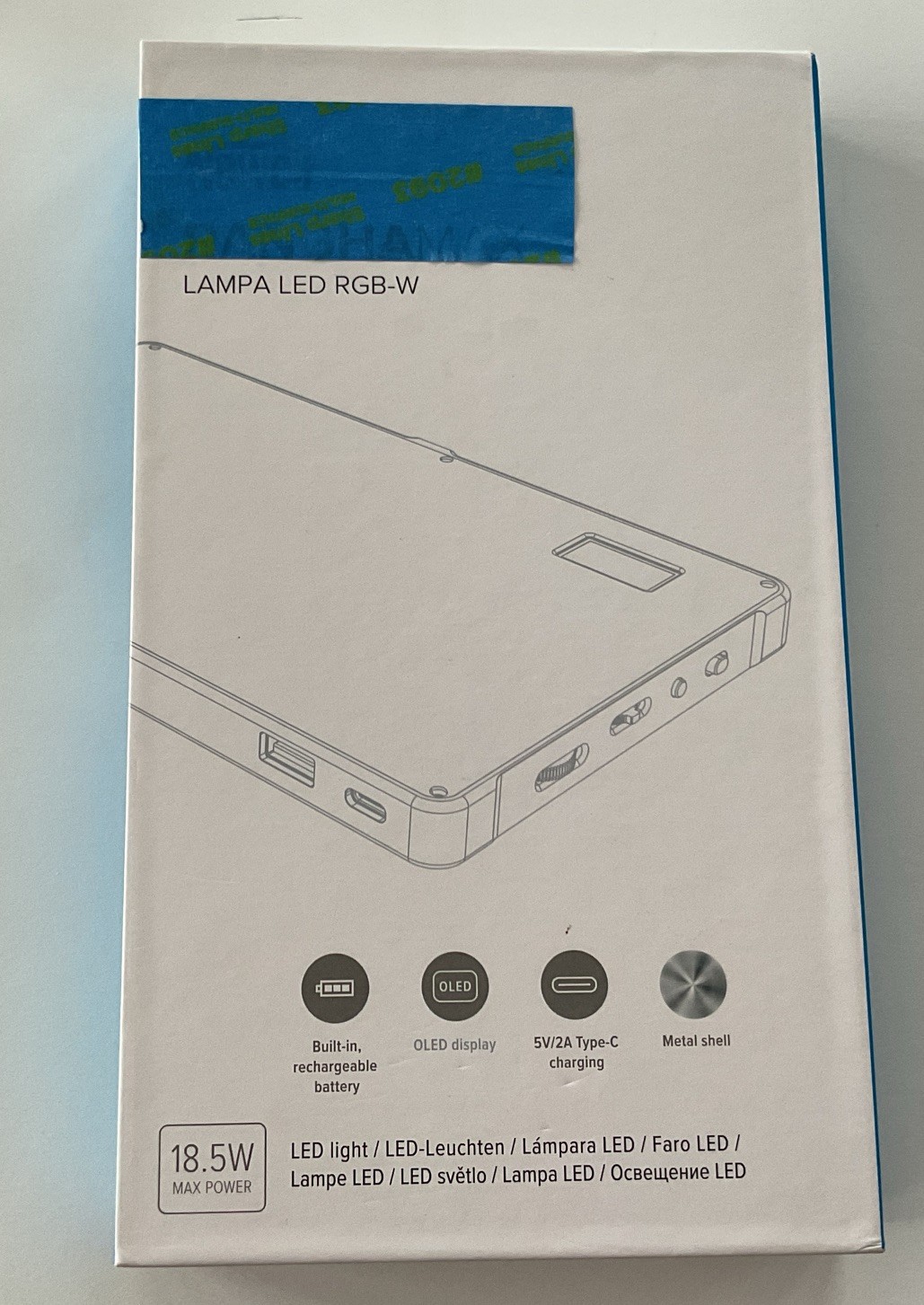 $150 Retail PHOTO/VIDEO RGB-W 18.5W Power LED Light Metal Shell USB-C Sealed