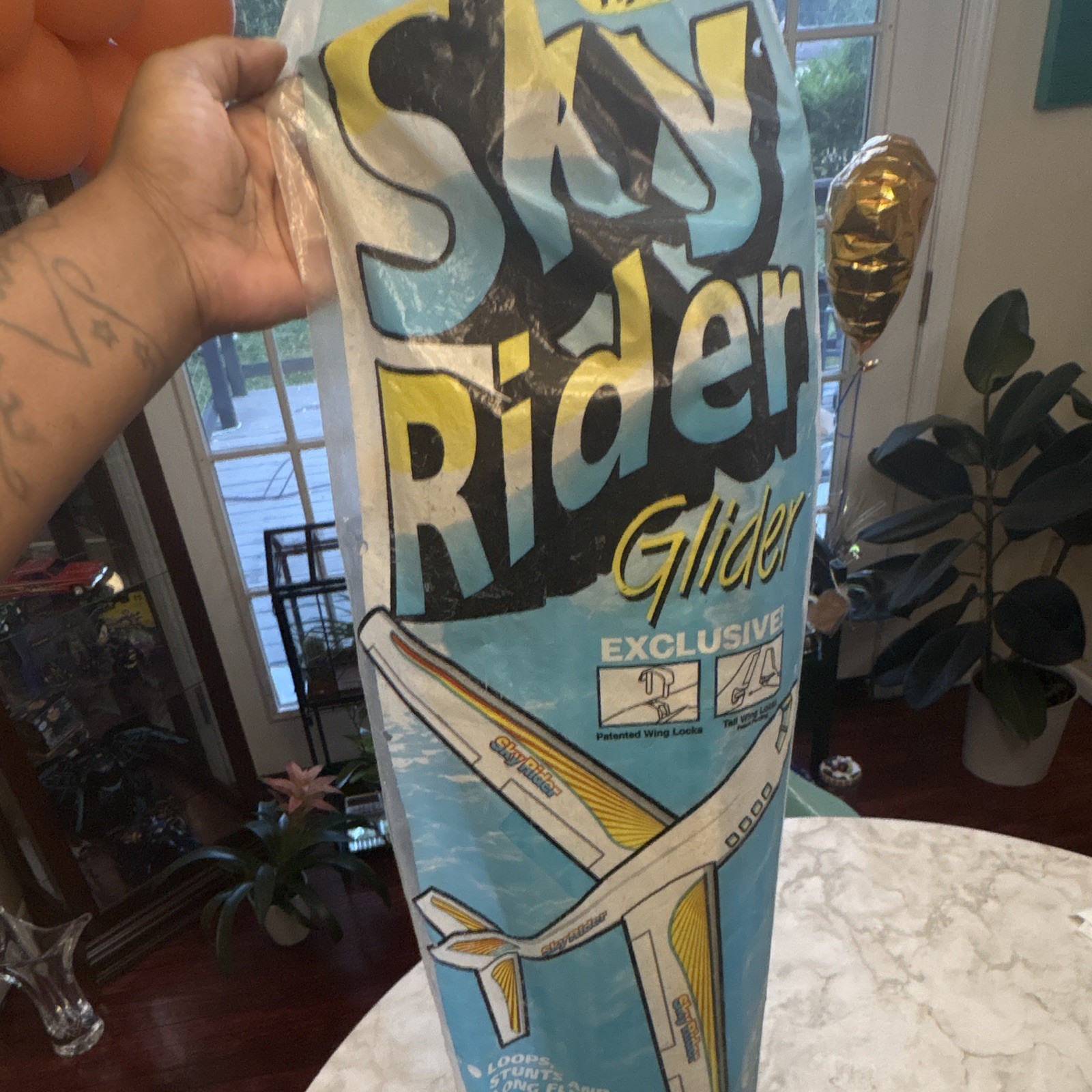 Sky Rider Giant Glider Foam vintage 1980s toy in original packaging used.
