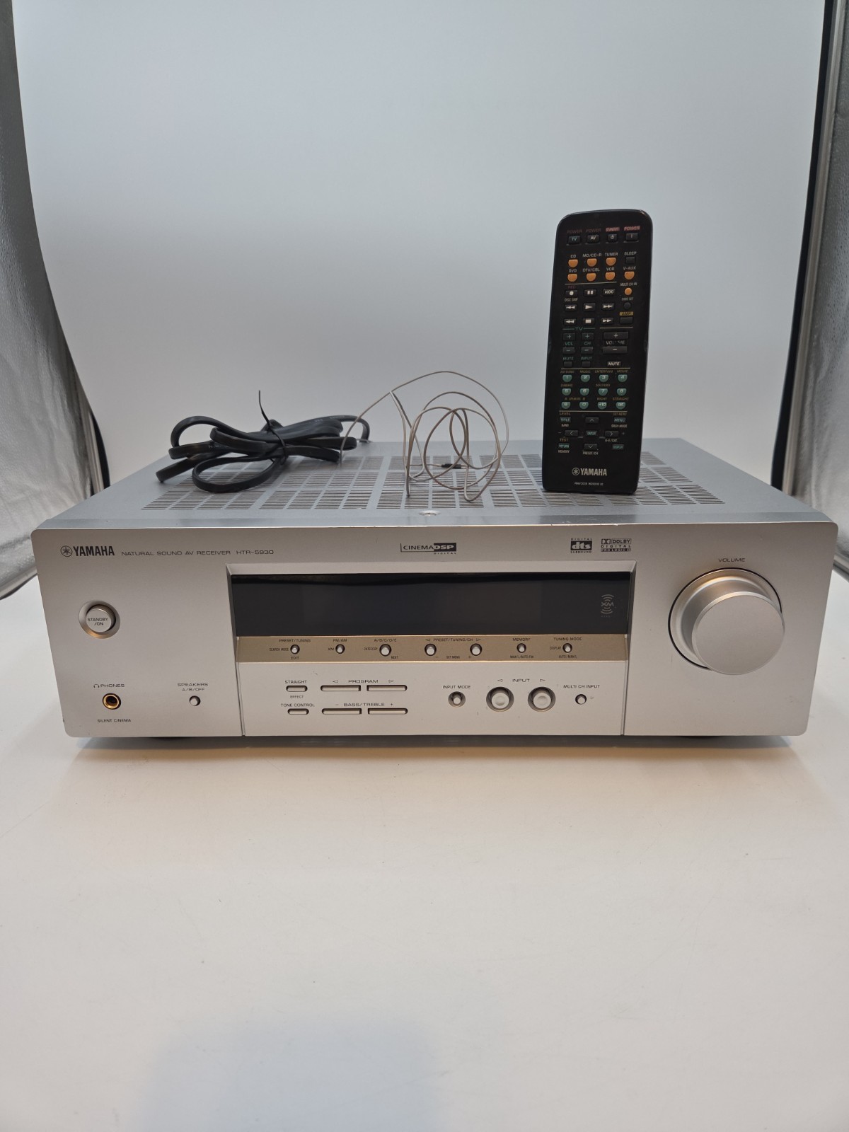 Yamaha Natural Sound AV Receiver HTR-5930 Silver - Tested Working