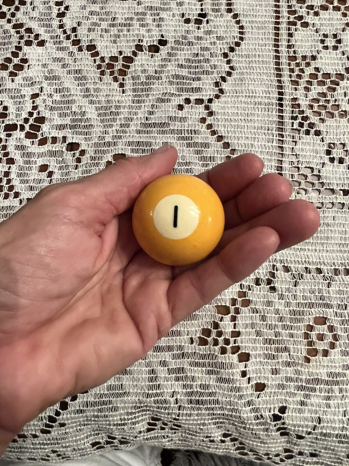 Replacement Mini Ballard Pool Ball 1.5" Ball Number #1 Solid Yellow 1.8 Oz Small