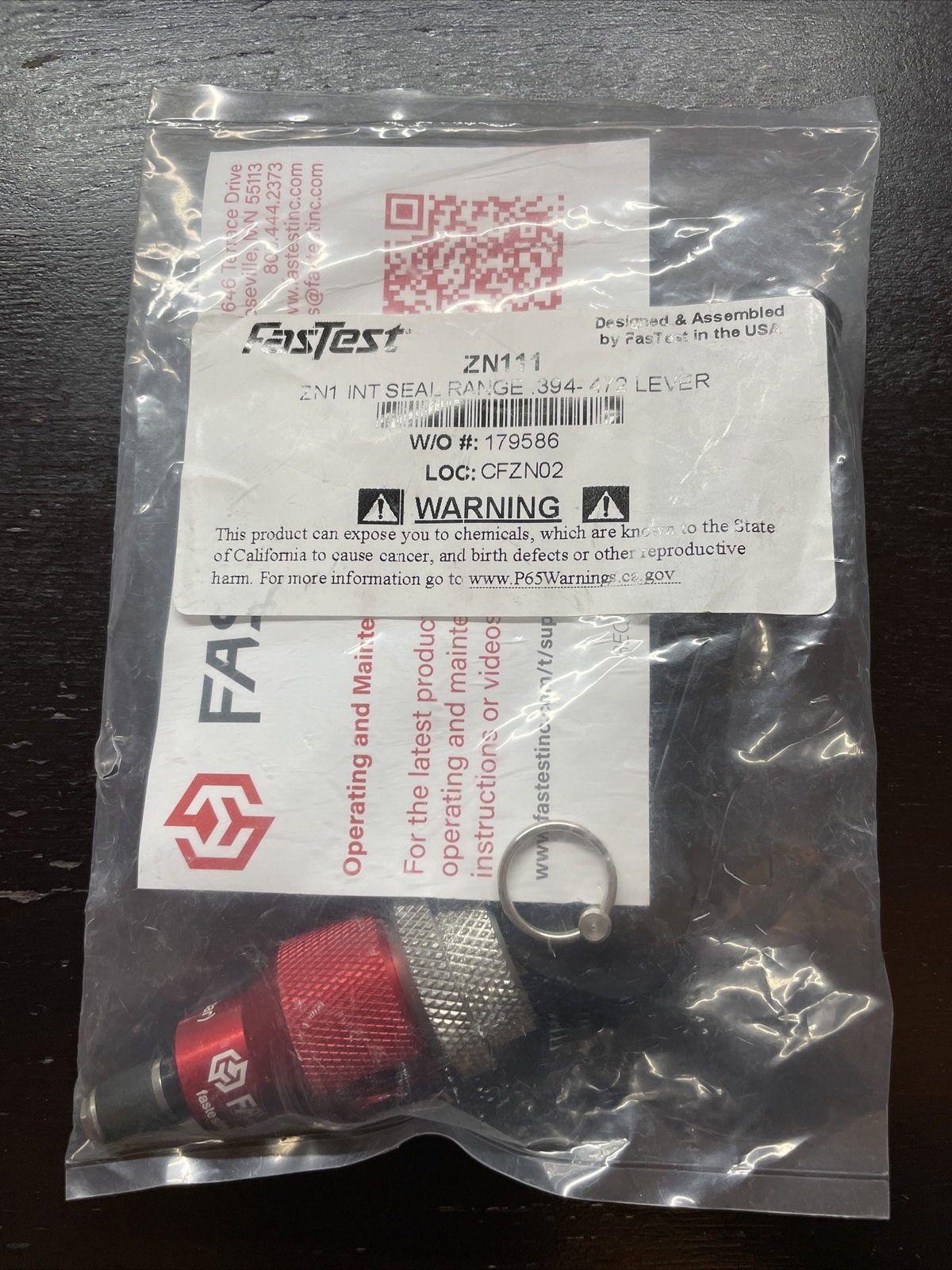 FasTest ZN111 INTERNAL SEALING CONNECTION TOOL, Range: 0.394" - 0.472"