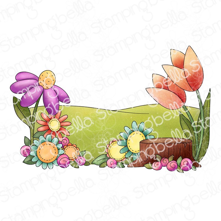 SPRING BACKDROP-Stamping Bella Cling Rubber Stamp-Craft-Whimsabella Background