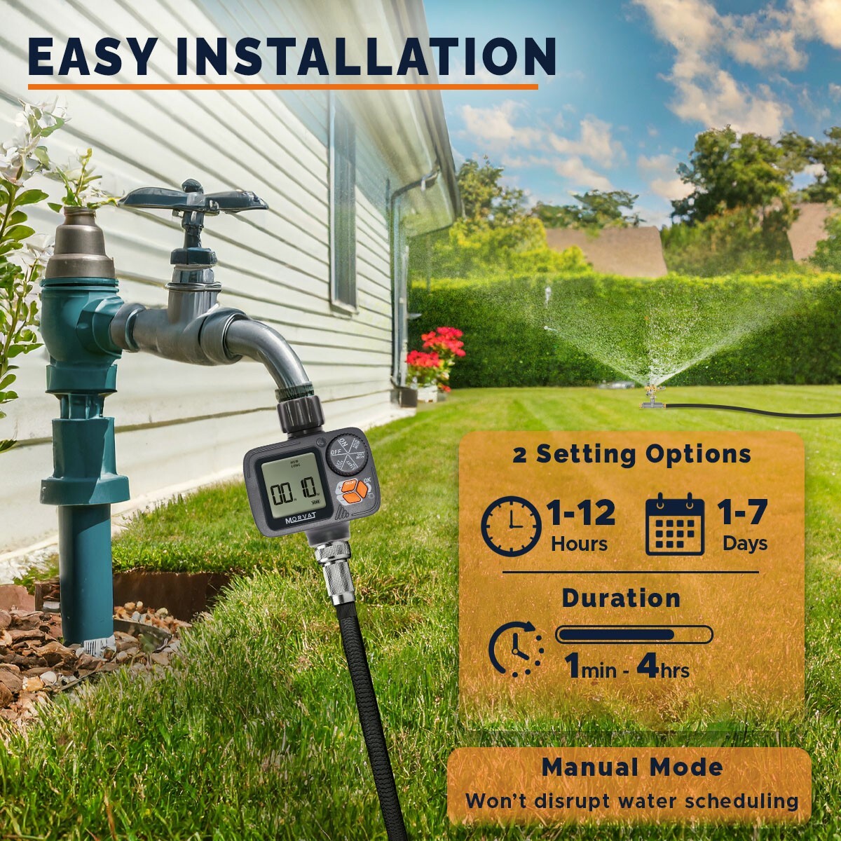 Morvat Garden Hose Timer Water with Rain Delay