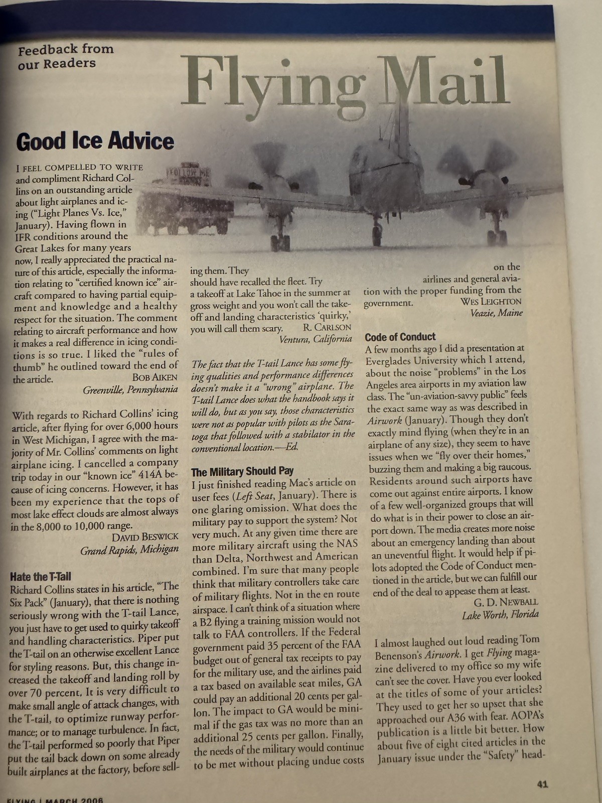 Flying Magazine March 2006 - Original