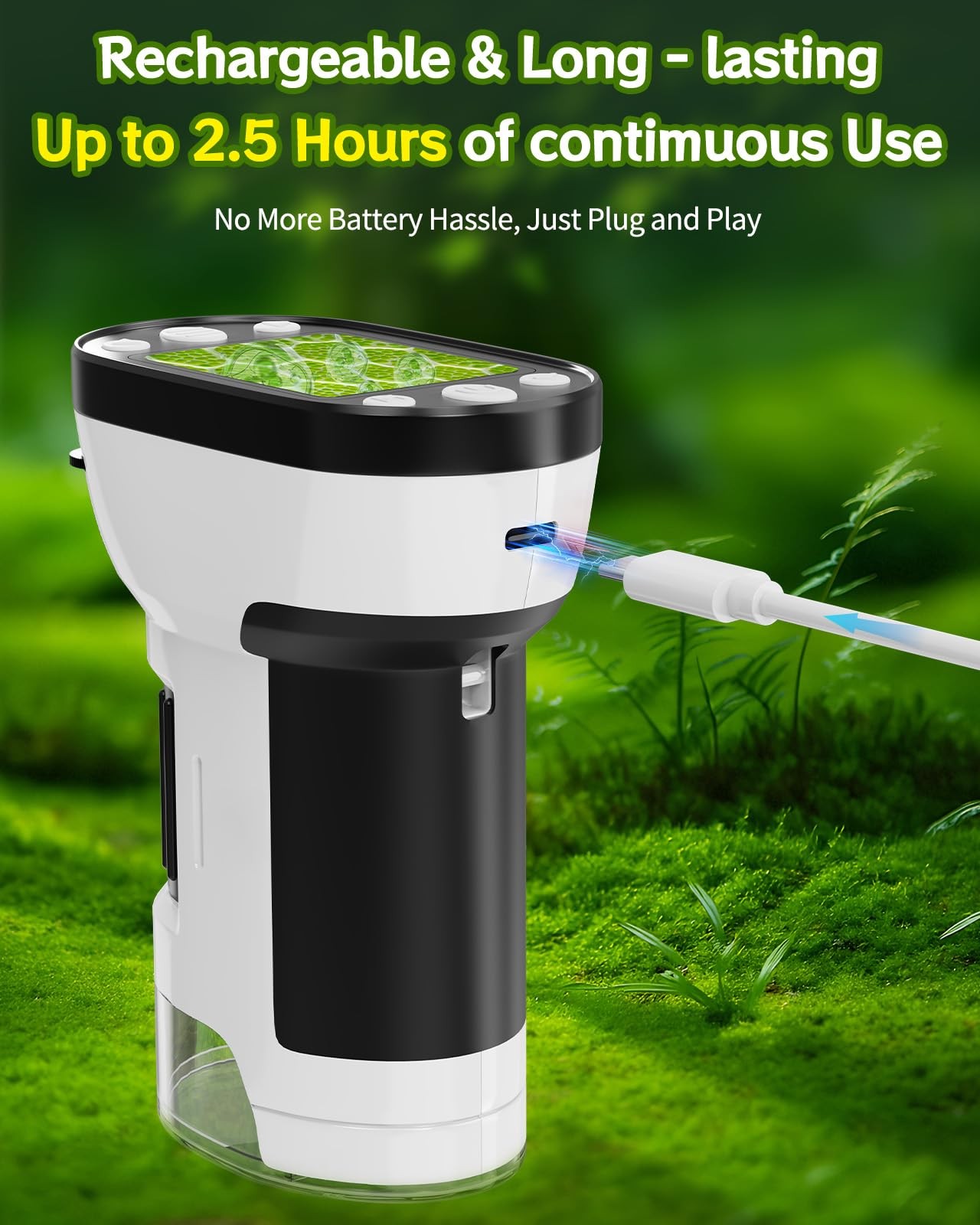 Handheld Microscope 1000X Magnification, 2.0" Screen - Educational Tool for Kids