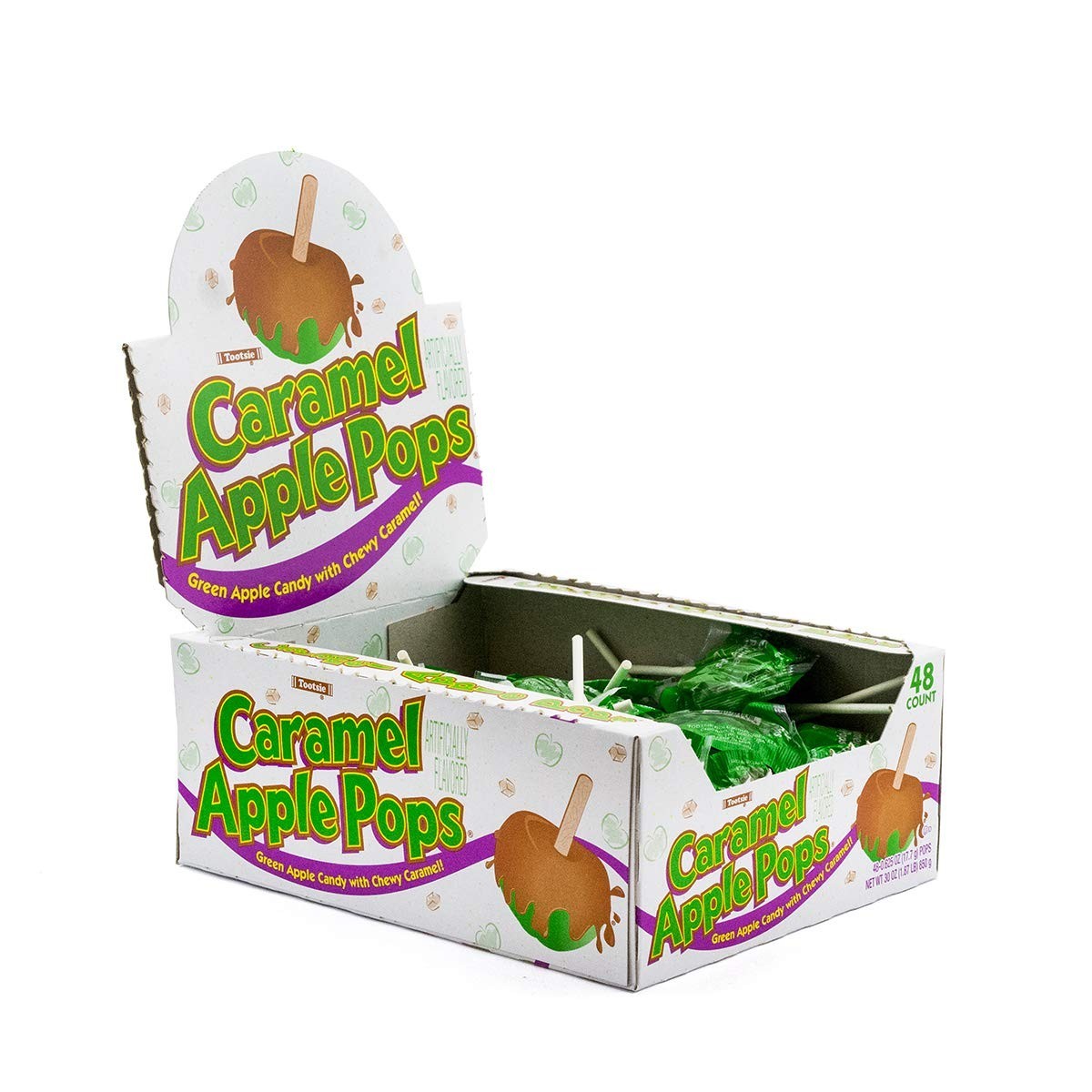Indulgent Caramel Apple Pops - 48 Count Gourmet Candy, Perfect for All Ages
