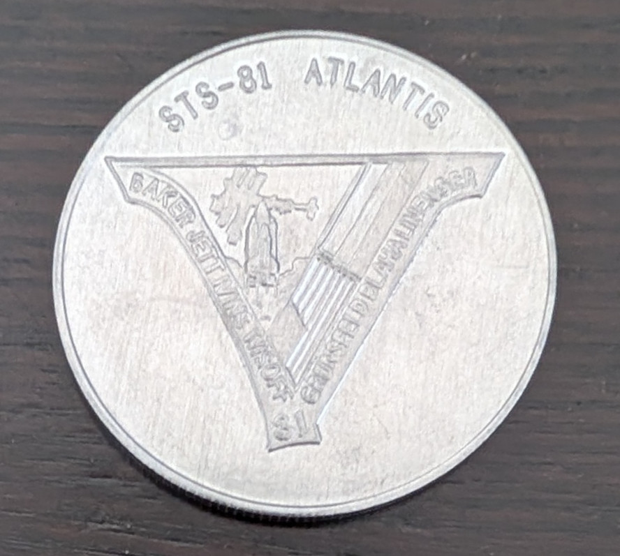NASA Mission STS-81 Space Shuttle Atlantis Coin  January  12, 1997