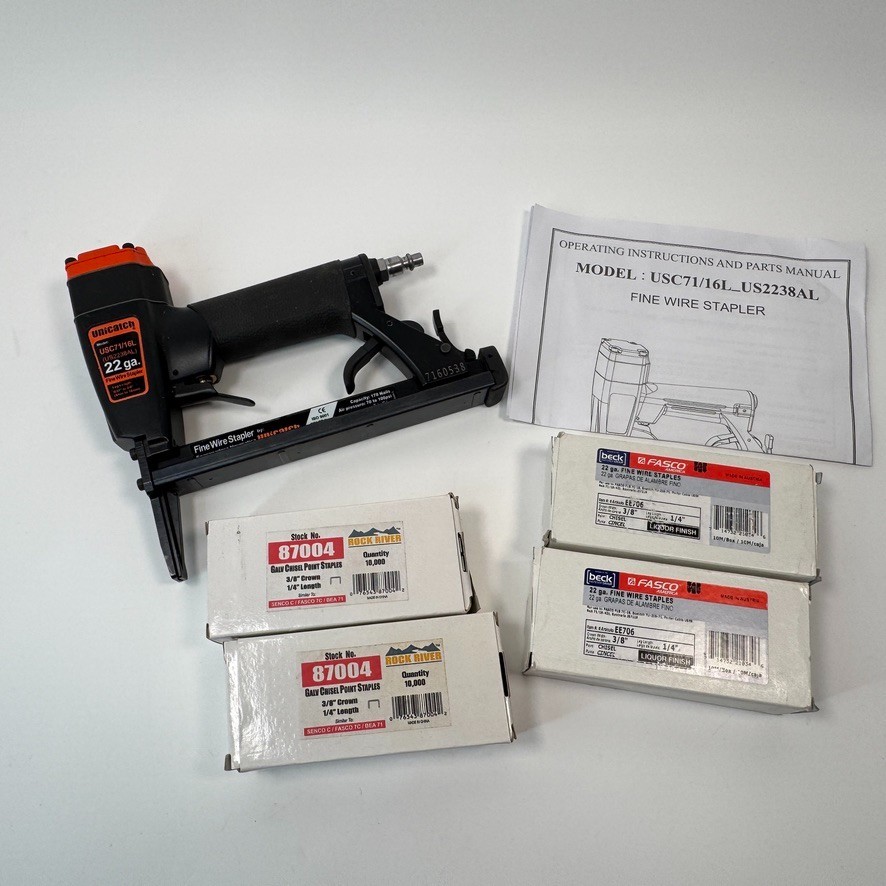 Unicatch Pneumatic USC71/16L 22 GA Fine Wire Stapler - Great for Pinball Repair
