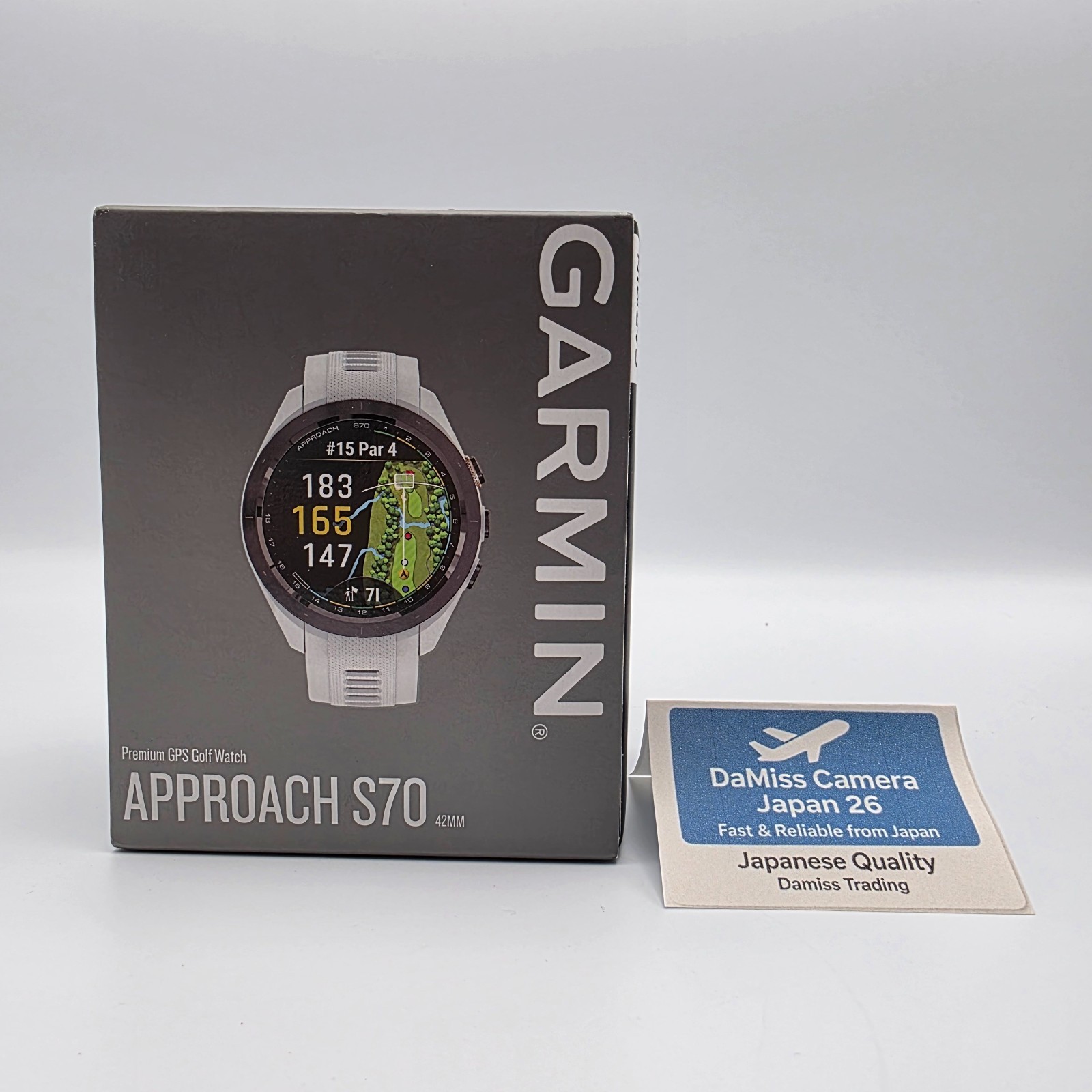 GARMIN Approach S70 42mm White Golf GPS Watch Tested Working w/Box 10