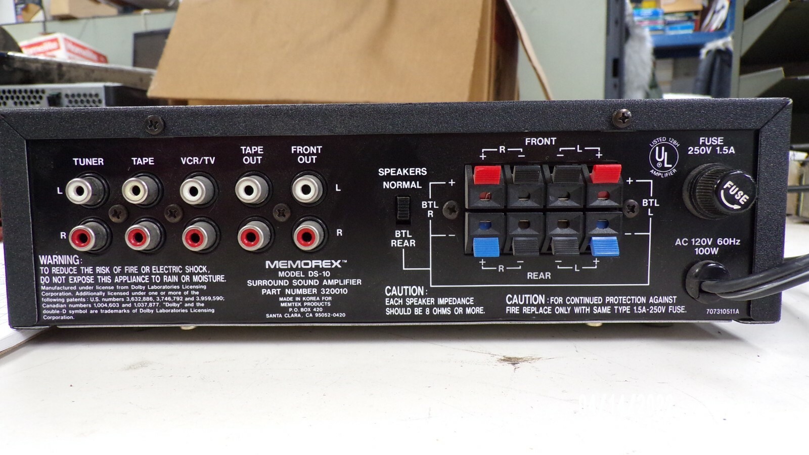 Memorex DS-10 Dolby Surround Sound Amplifier