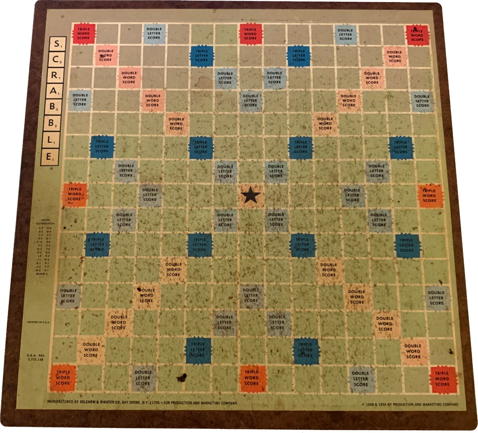 Replacement (individual) Letter Tile, Magnetic Travel Scrabble, 1954 Selchow & R