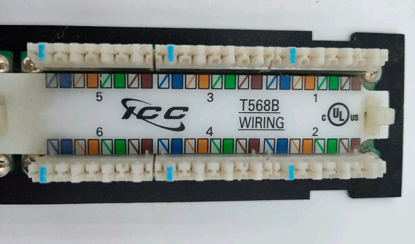 ✅EXCELLENT CONDITION ICC CAT-5 Enhanced 12-Port Patch Panel Ethernet📸SEE PICS📸
