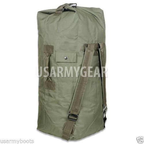 Made in Usa Army Military Duffle Bag Sea Bag OD Green Top Load Shoulder Straps