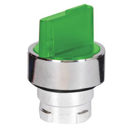 Dayton 30G289 Shorthandselectswtch, Illum, Grn, 2Pos, 22Mm
