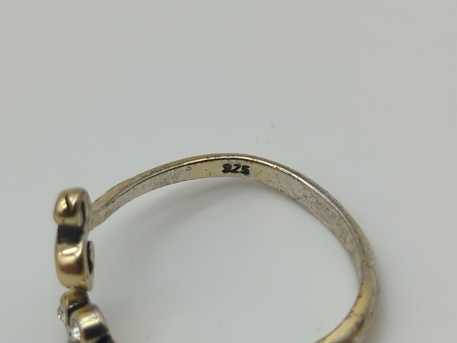 Round Cut CZ Mickey Mouse "S" Adjustable Initial Toe Ring SIZE 7
