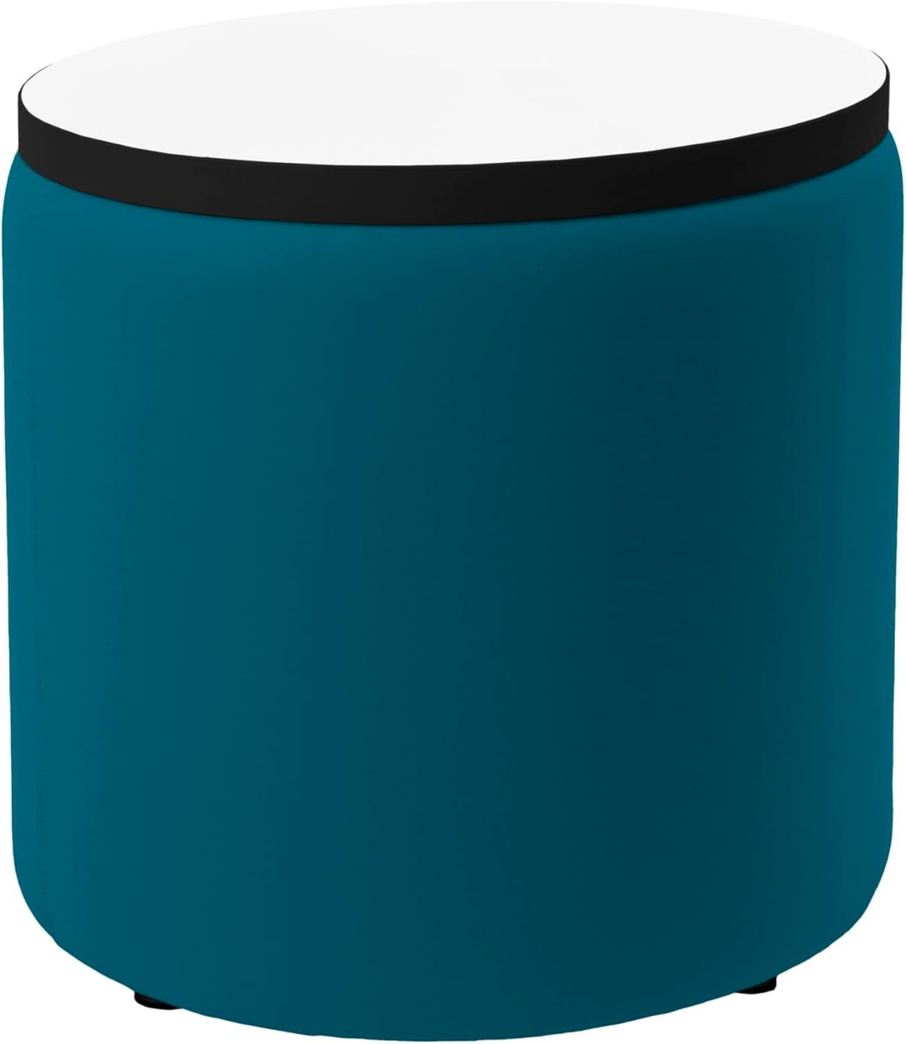 Teal Dry-Erase Ottoman - 18" Round Collaborative Seating for Offices & Lobbies
