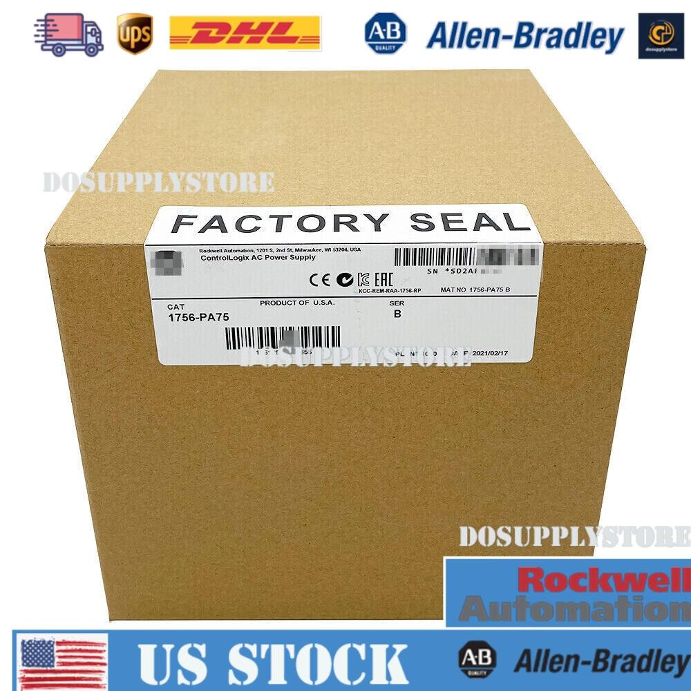 New Factory Sealed Allen-Bradley 1756-PA75 ControlLogix AC Power Supply AB US