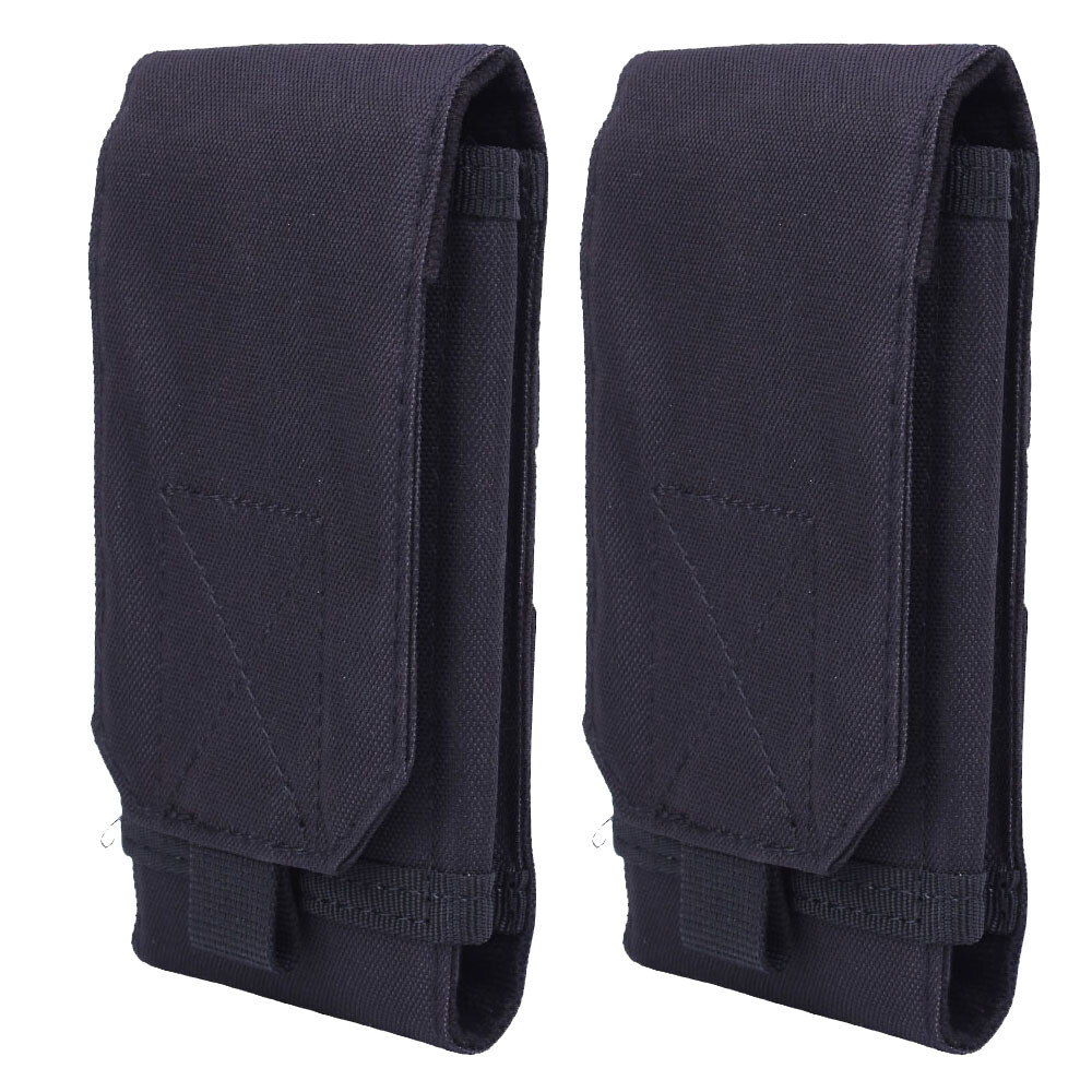 2 Pack Black Tactical Army MOLLE Belt Pouch Holster Case IPhone Cell Phones Bag