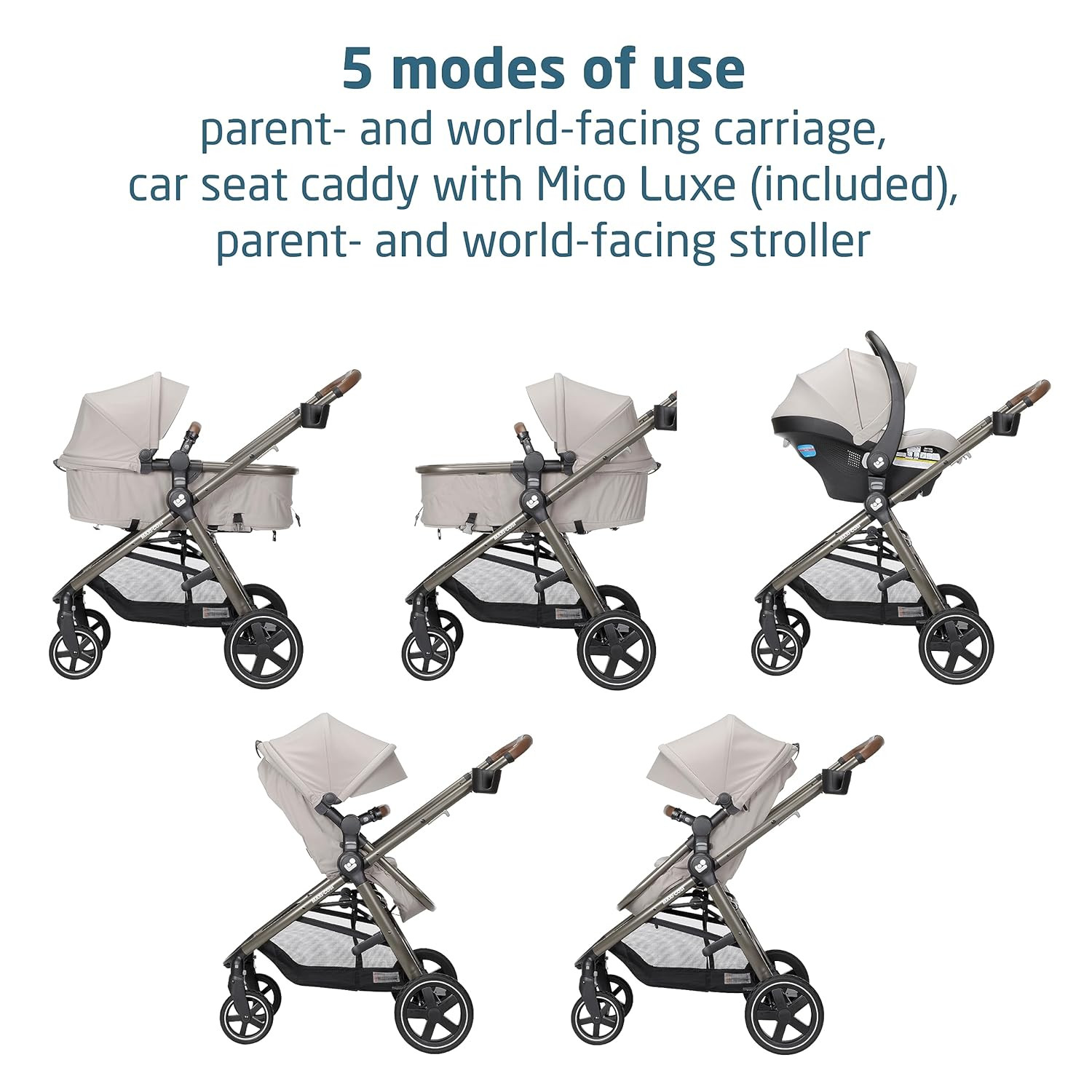 Zelia™ Luxe 5-In-1 Modular Travel System