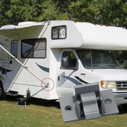 2Pcs Camper Awning Brackets Compatible with Dometic Sun Chaser Lower Gray