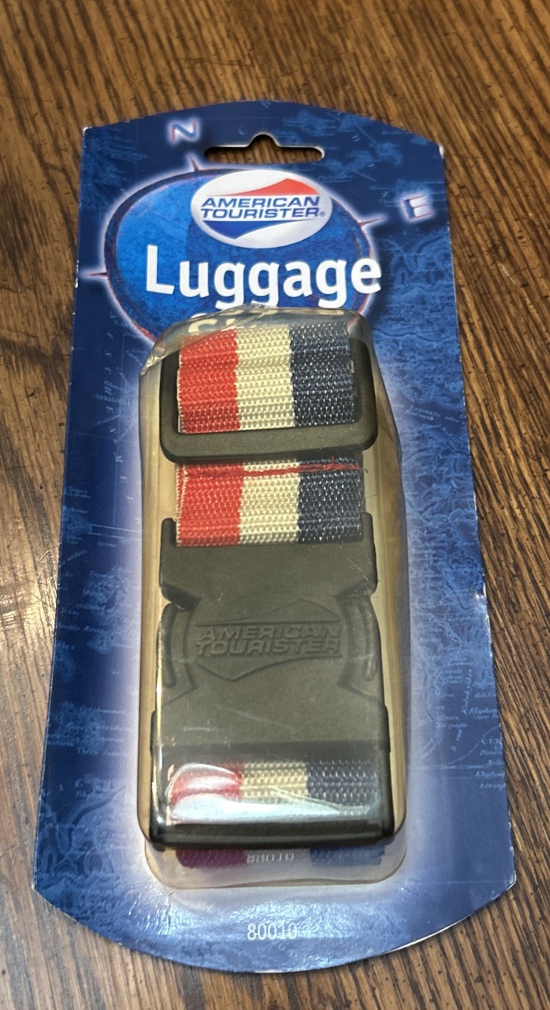 American Tourister 2006 NEW Luggage Strap Red White Blue Patriotic Max 72'' READ