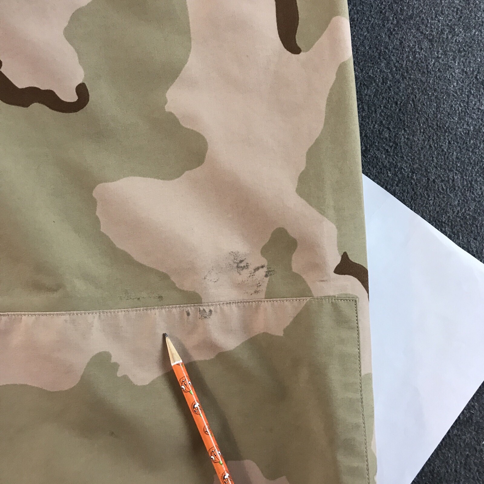 US Military Desert Camo ECW Trousers Mens XL Long STAINS Extended Cold #5415