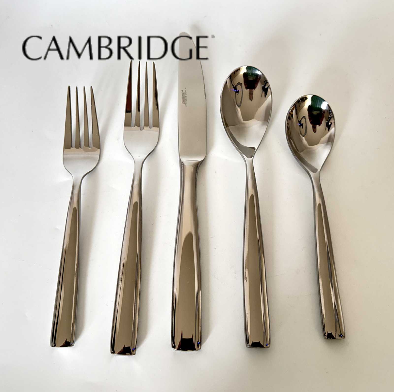 Cambridge Debby Travis Forged Stainless Steel Flatware 20pc Set Service for 4