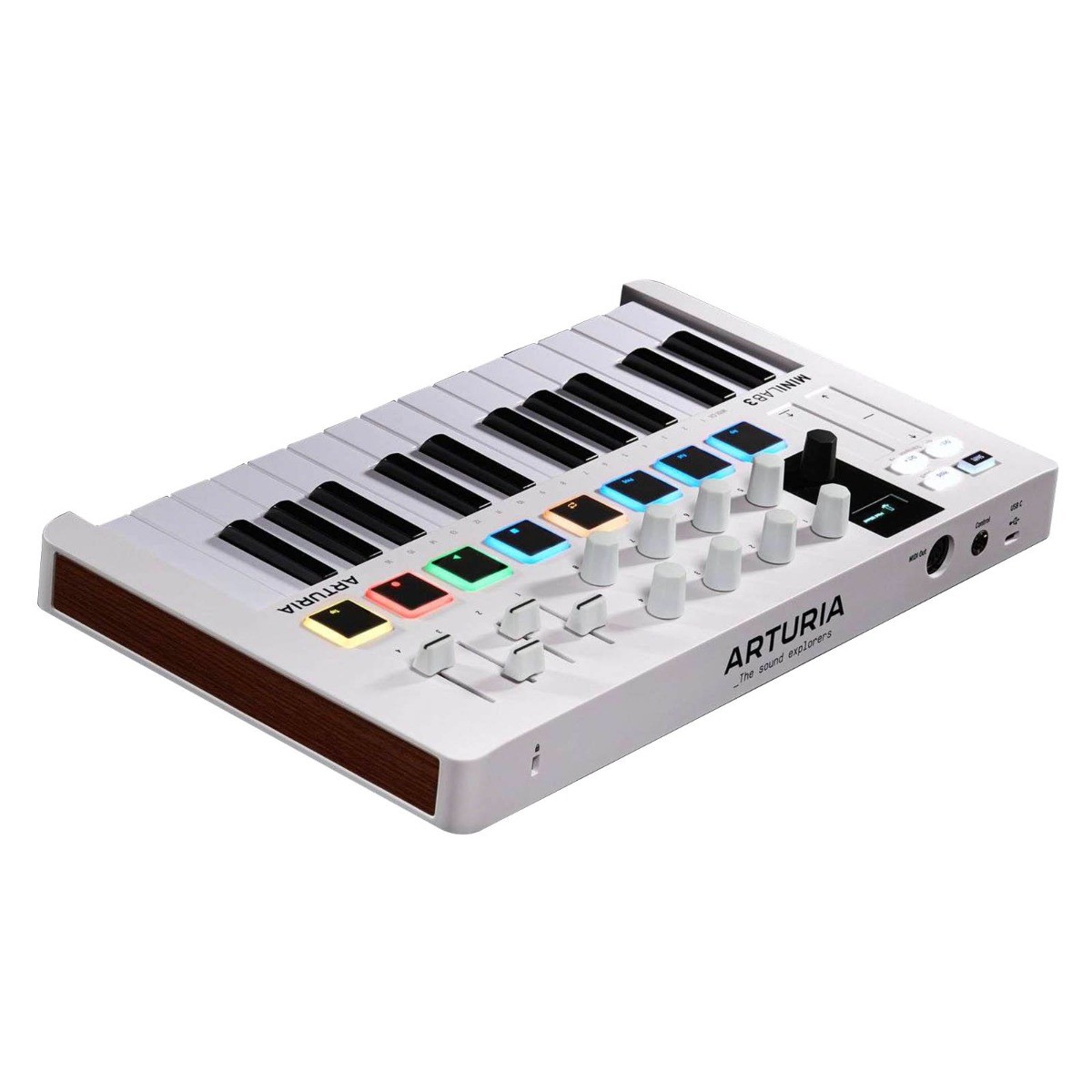 Arturia MINILAB-3-WHITE MIDI Recording Keyboard Controller w Pads