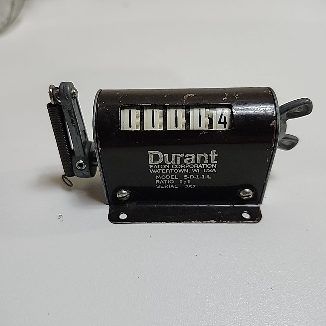 Durant Eaton Corp 5-D-1-1-L Precision Mechanical Rotary Counter Vintage Tool