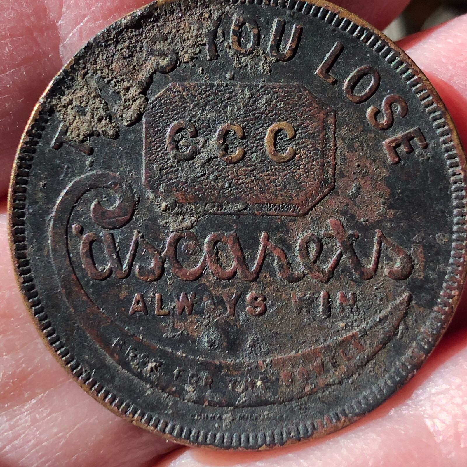 1900-1929 Advertising Token Cascarets CCC Laxative Best for the Bowels