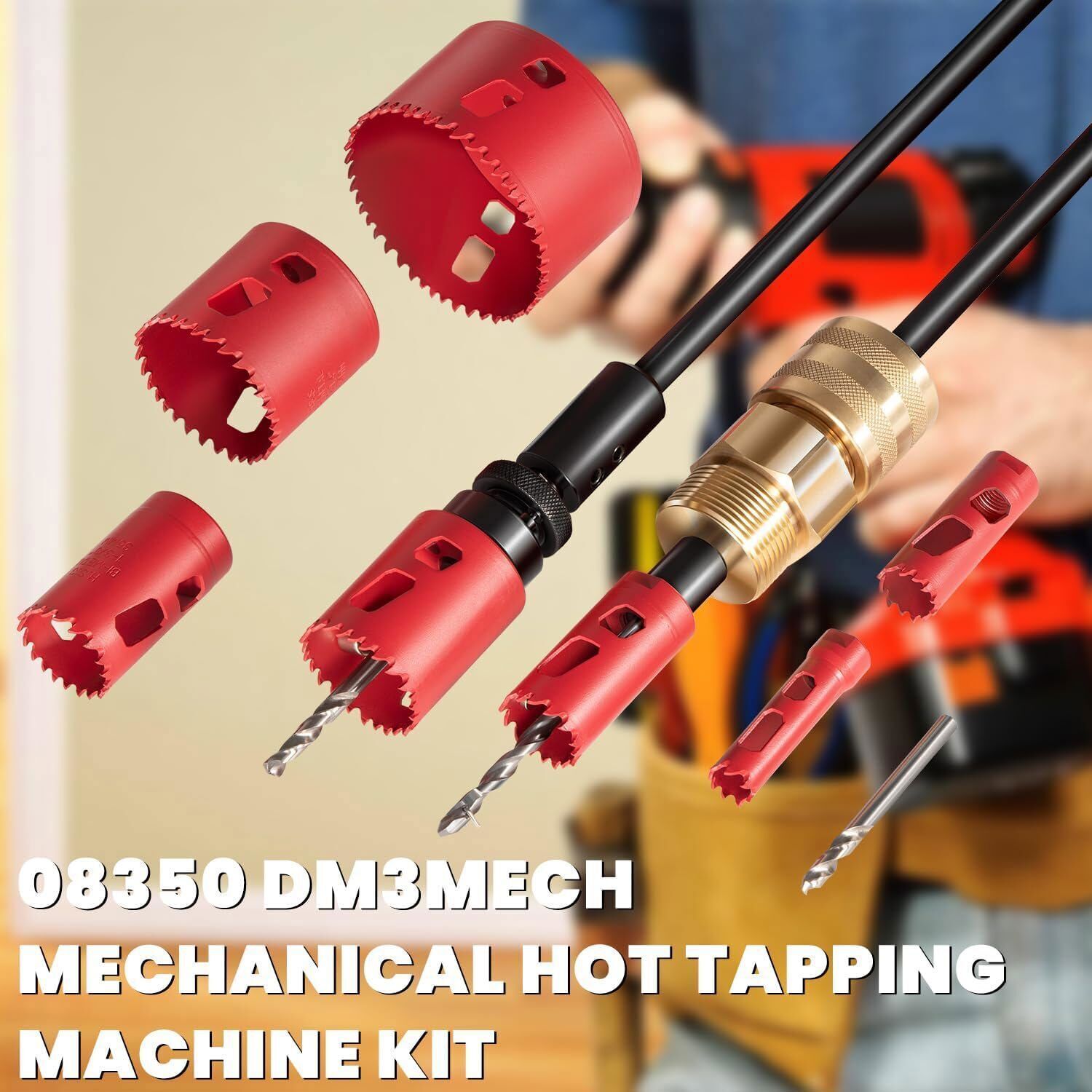 Tool 08350 DM3MECH Mechanical Hot Tapping Machine Complete Kit for NPT