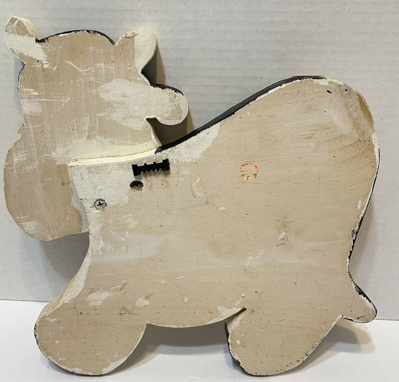 Vintage Handmade Wooden Hand Painted Laundry Cow Wall Hanging 10.75 x 10 in