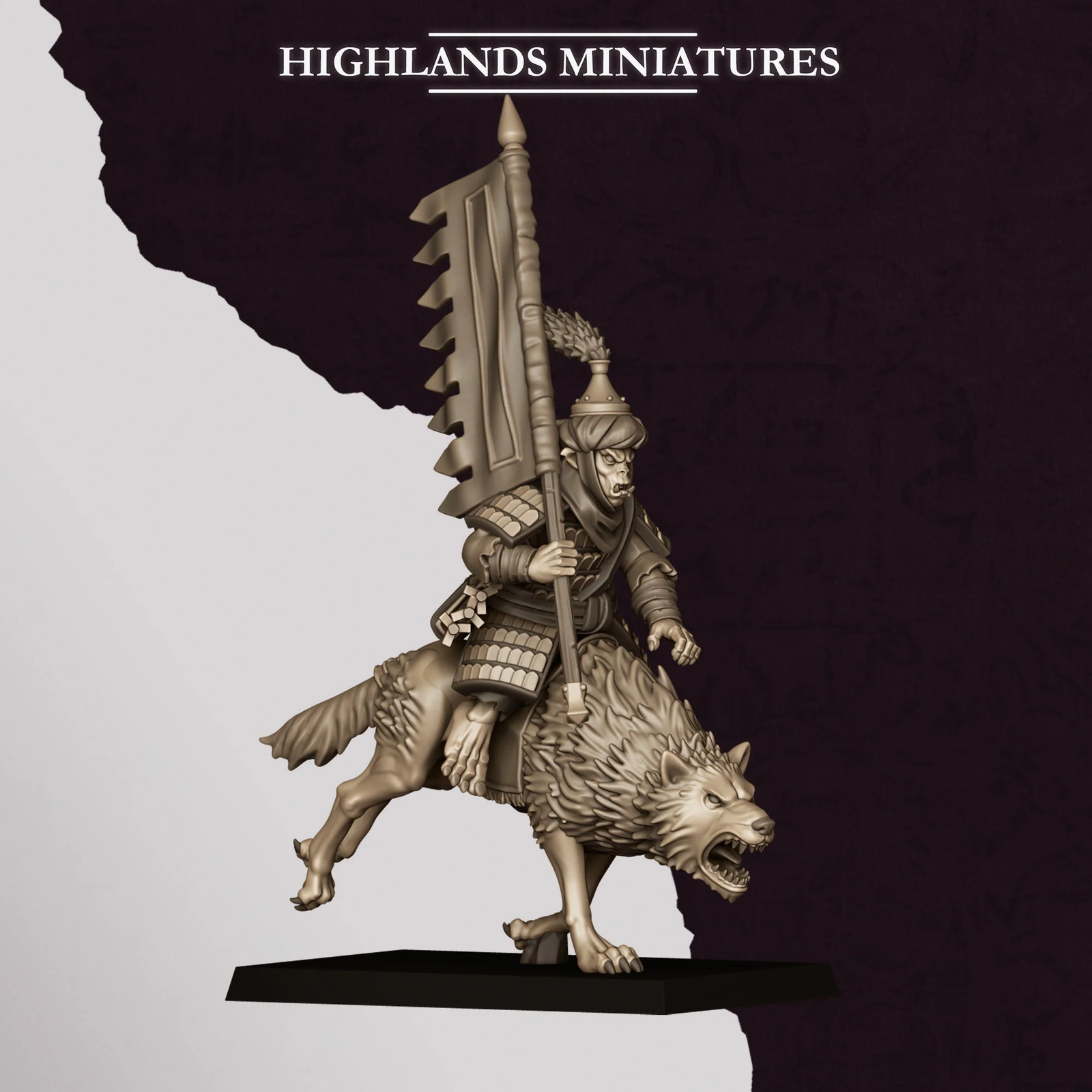 Hobgoblin Rider - Command Group (Set of 3) - 28-32mm Resin Tabletop Miniatur