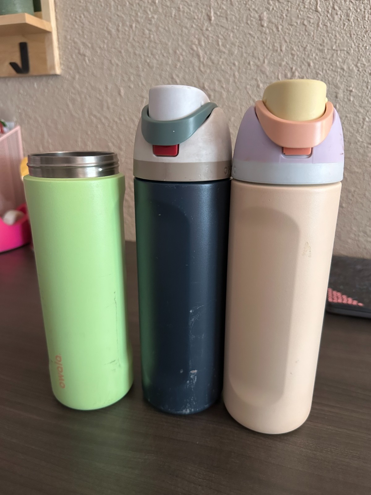 Owala FreeSip Water Bottle Lot 3 Insulated Flip Straw Travel Tumblers