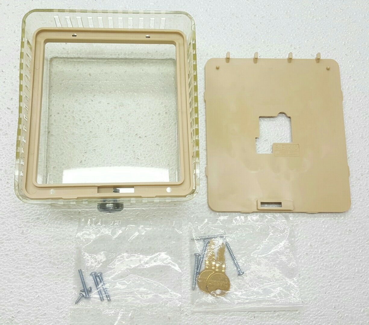 White-Rodgers F29-0227 Thermostat Guard, Clear Cover, w/ Mounting plate & ring