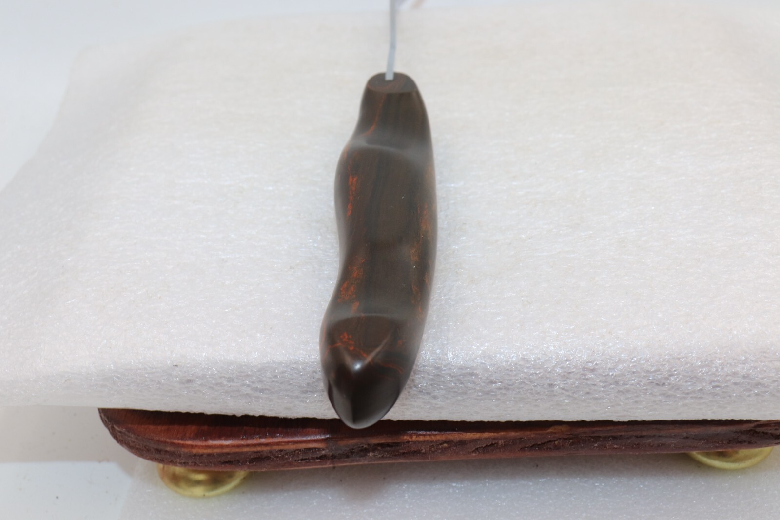 NO. CUTCO 1027 Serving Fork Orange/Brown Swirl Handle