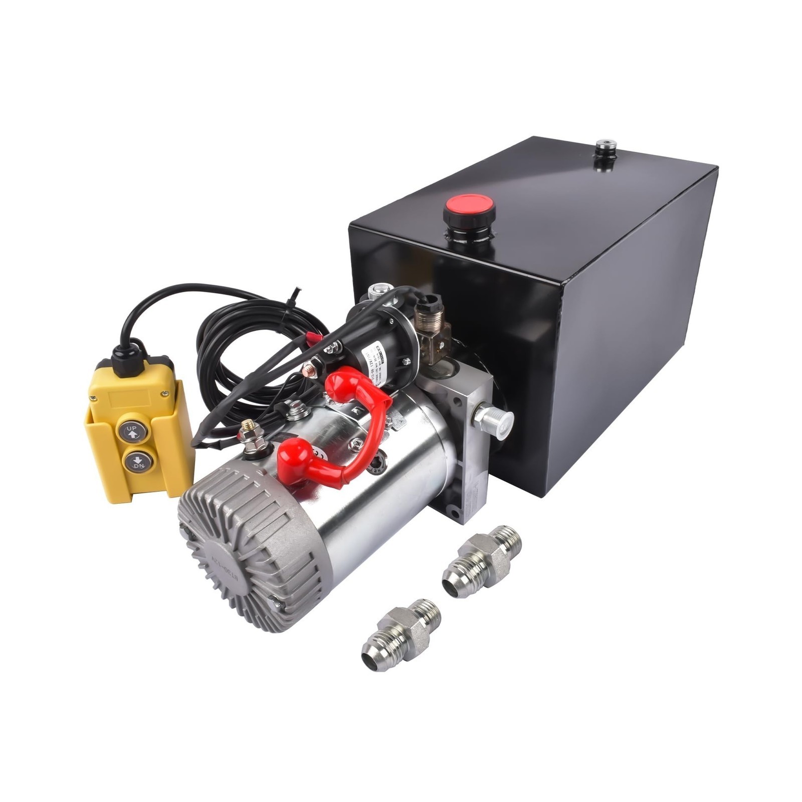 12V 12 Quart Hydraulic Power Unit, 3200PSI Single Acting Hydraulic Pump with ...