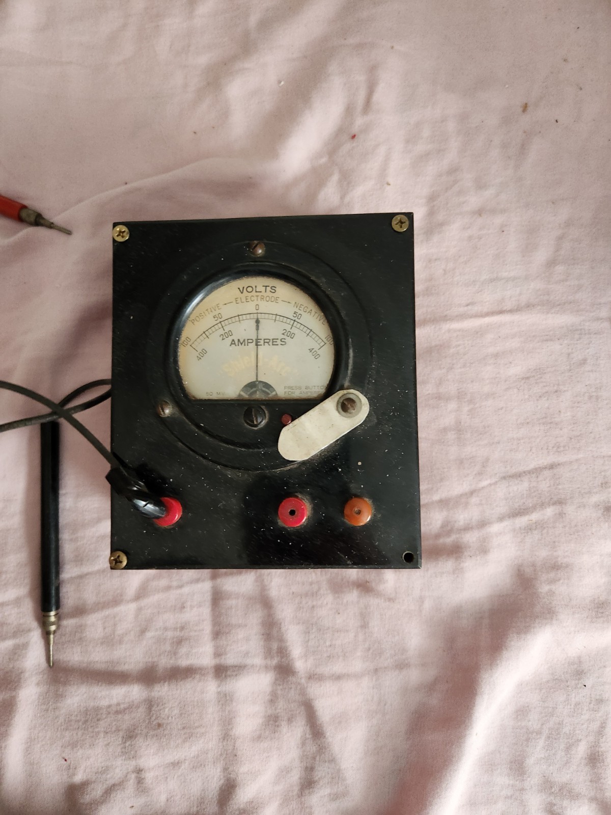Vtg Shield Arc Voltage Gauge Panel Meter  Made In USA