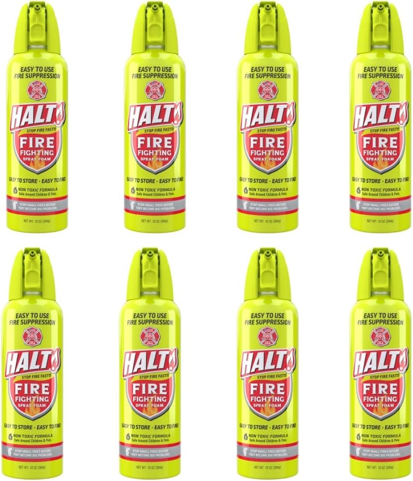 HALT! 10oz Fire Safety Spray – Non-Toxic, PFAS-Free Handheld Fire Suppressor ?