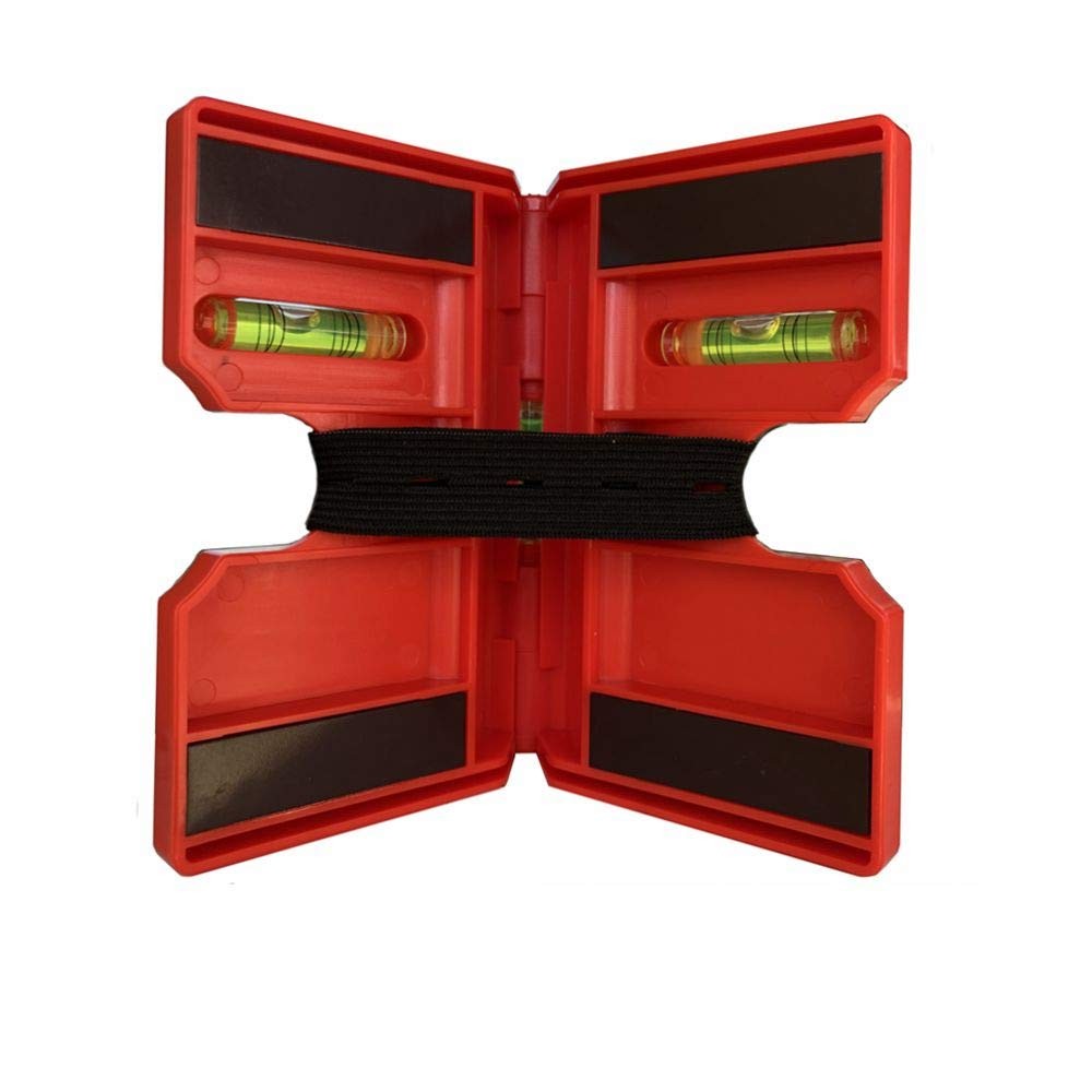 2 Pack Folding Magnetic Post Level for Pipe, Post and Beams Leveling