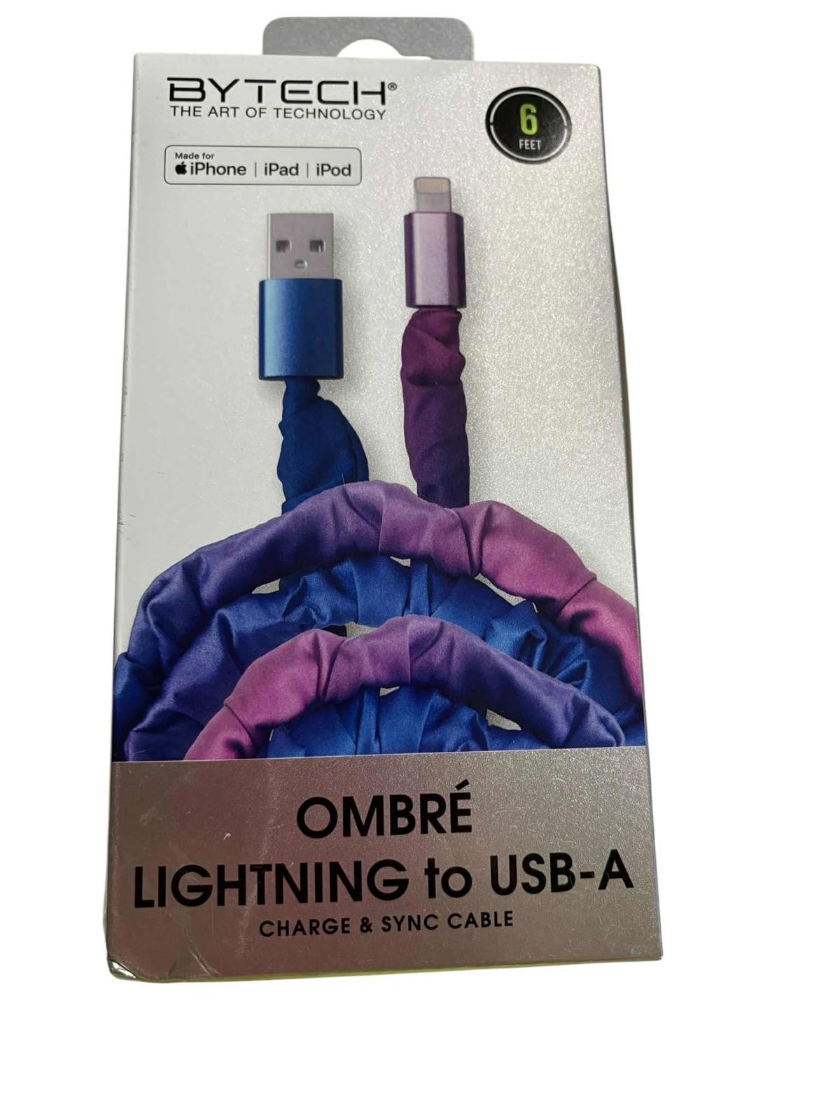 BYTECH Ombre' Charging Cord  Lighting to a USB-A