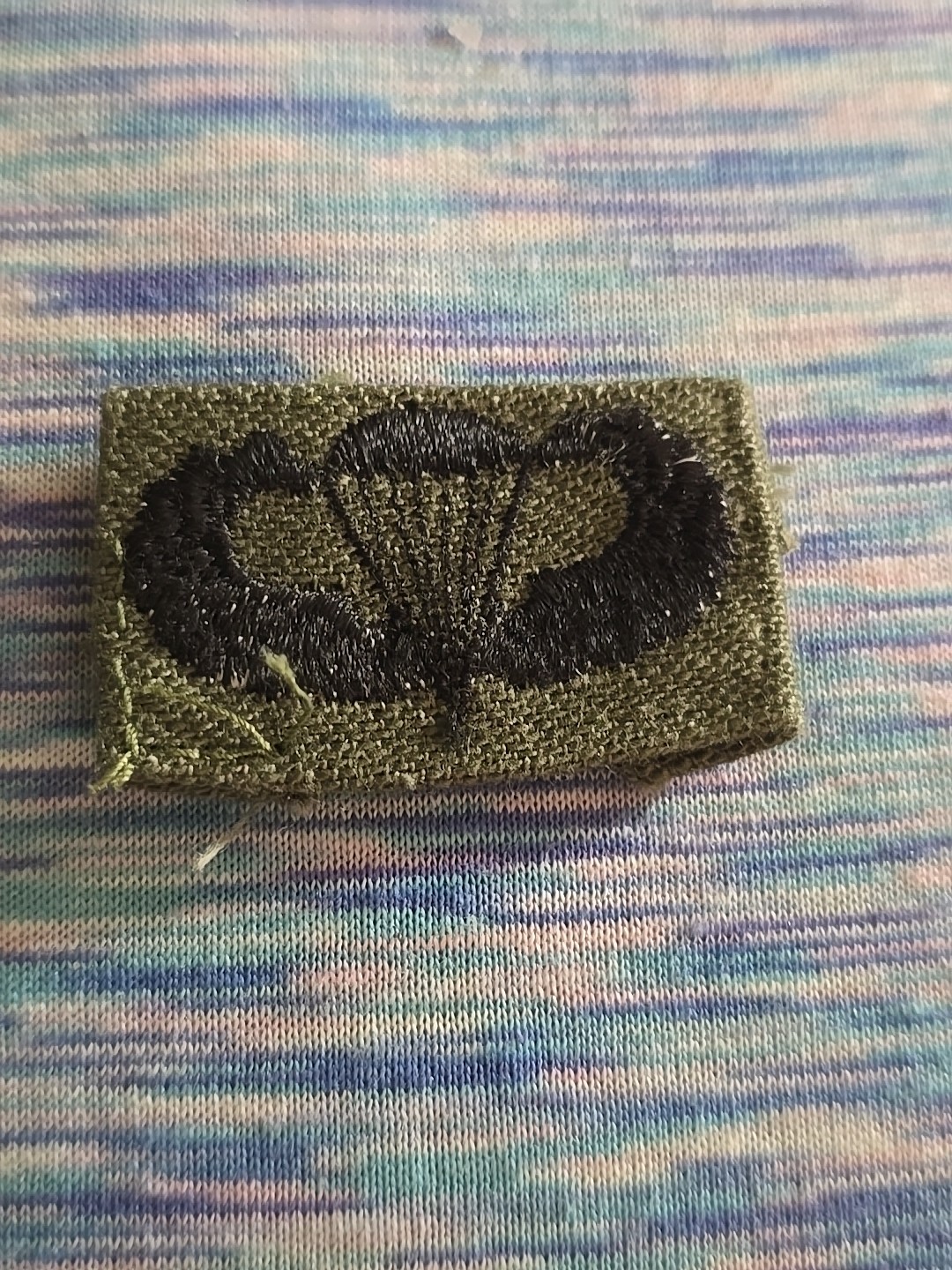 Vintage US Army Cold War Cloth Parachutist Badge BDU Uniform (A1)